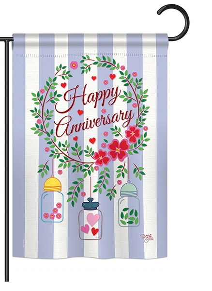 Happy Anniversary Garden Flag