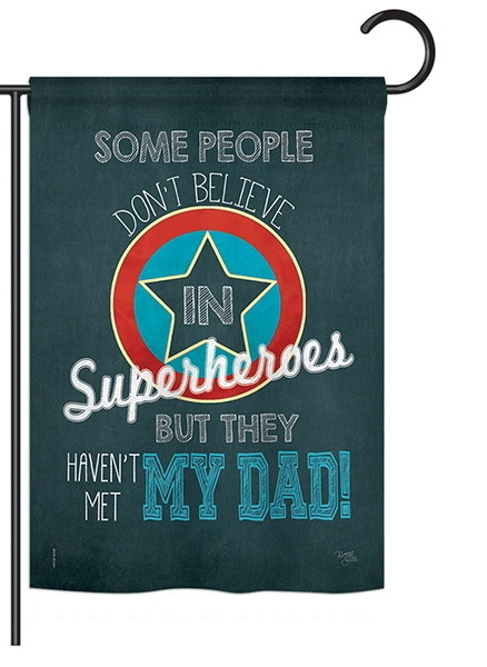 Superhero Dad Garden Flag