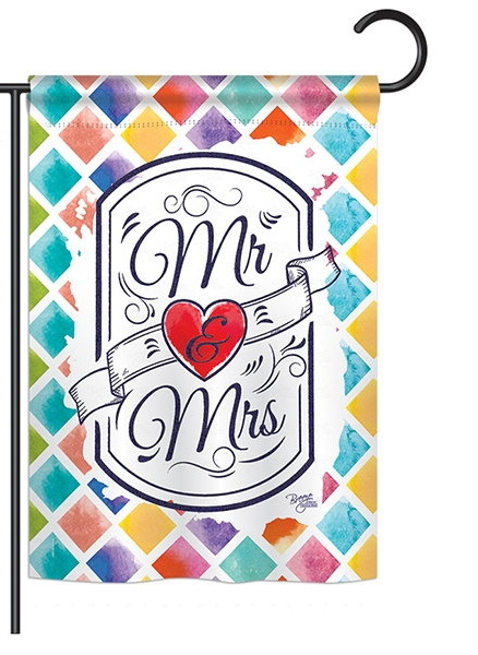 Mr & Mrs Garden Flag