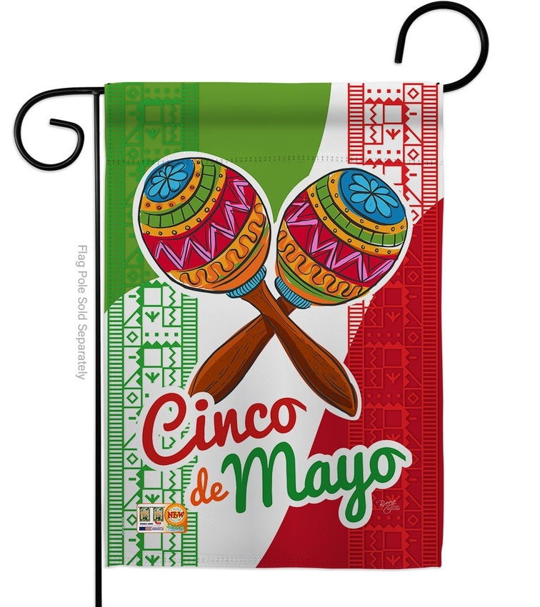 Maracas Cinco de Mayo Garden Flag