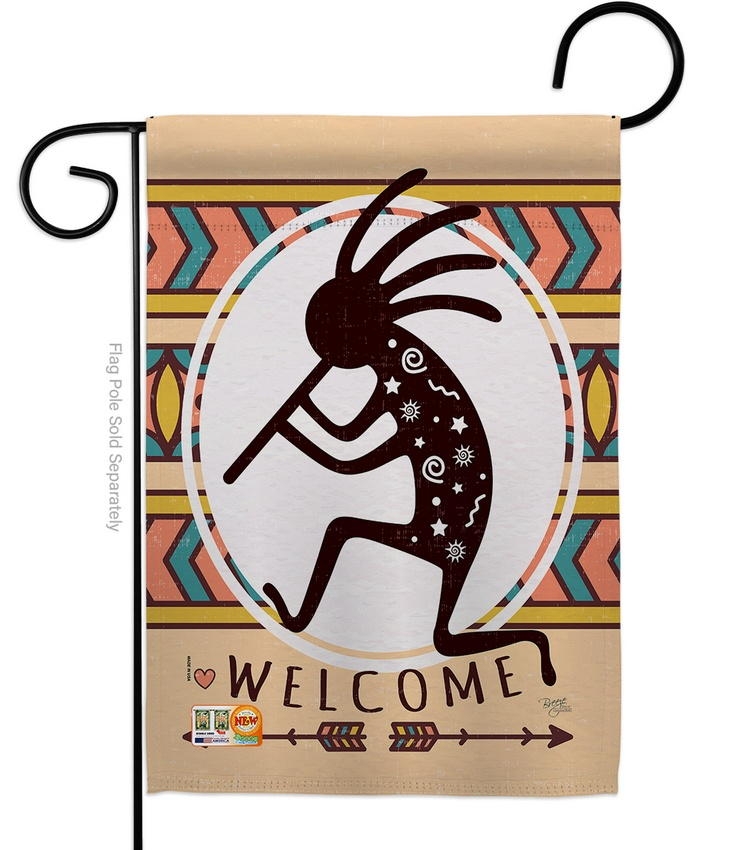 Welcome Kokopelli Dance Garden Flag