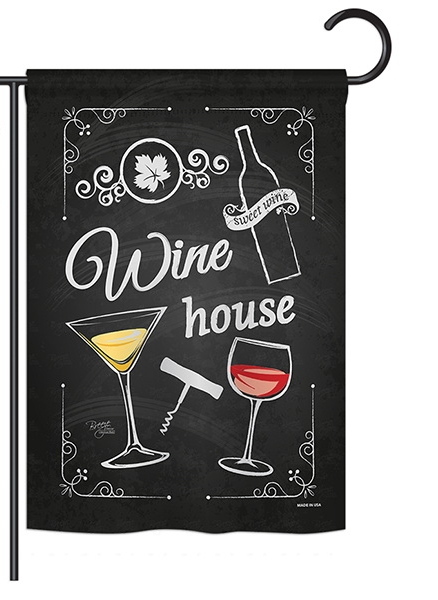 Wine House Garden Flag