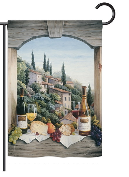 Wine Window Garden Flag