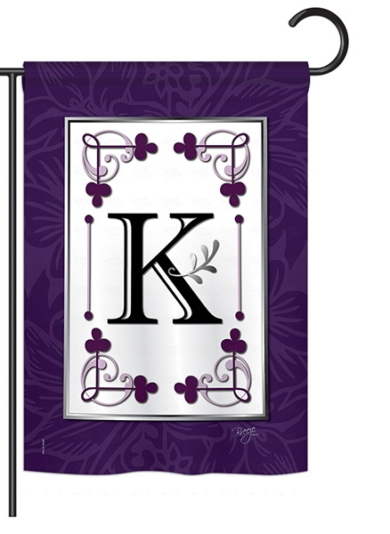 Classic K Monogram Garden Flag