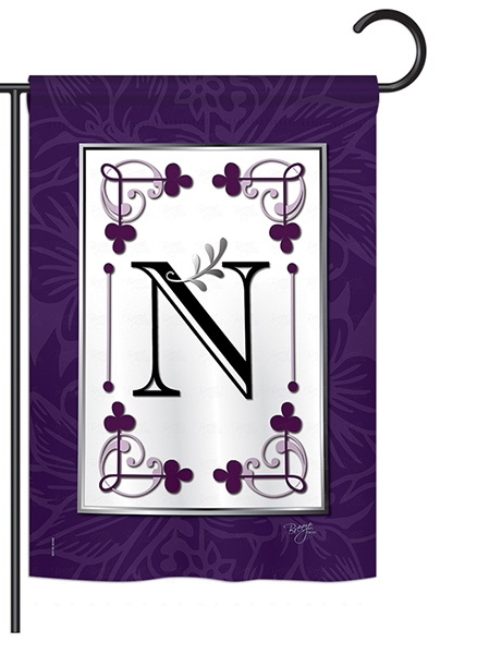 Classic N Monogram Garden Flag