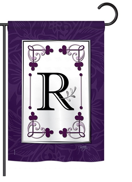 Classic R Monogram Garden Flag