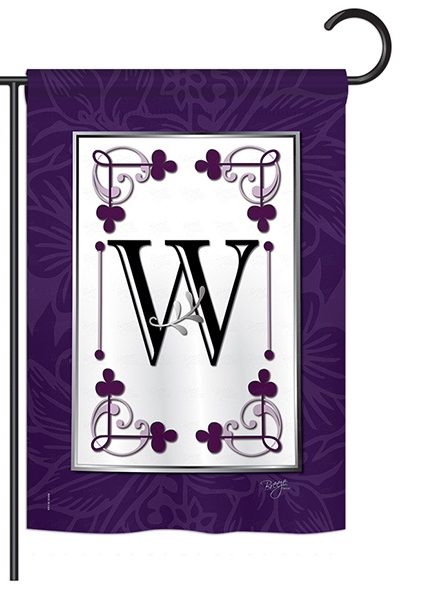 Classic W Monogram Garden Flag