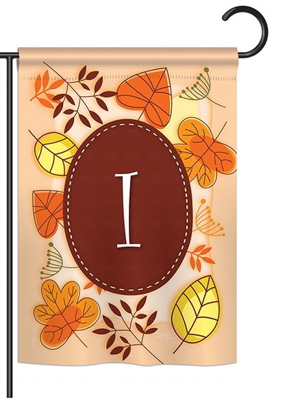 Autumn I Monogram Garden Flag