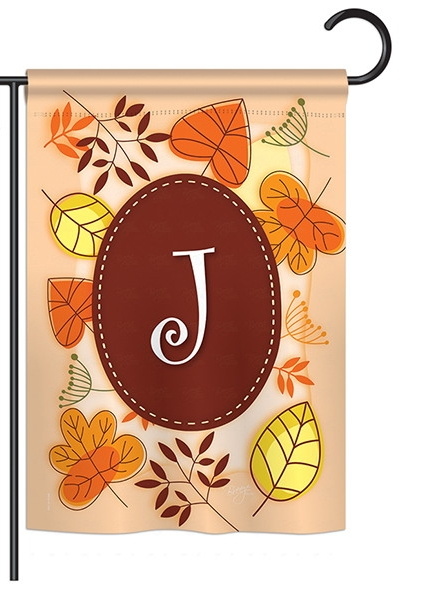 Autumn J Monogram Garden Flag