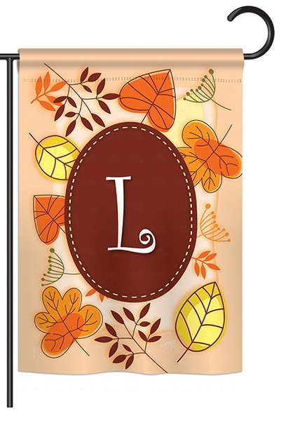Autumn L Monogram Garden Flag