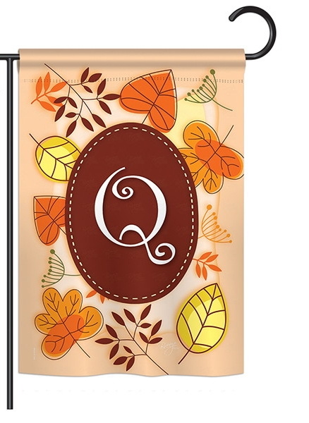 Autumn Q Monogram Garden Flag