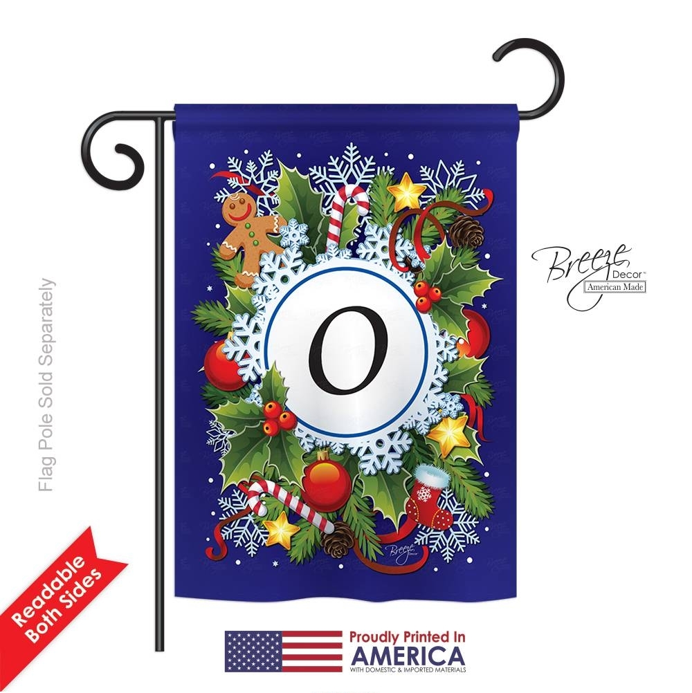 Winter O Monogram Garden Flag