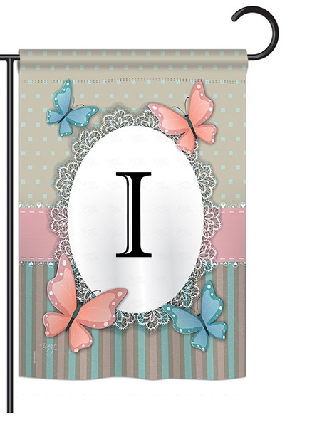 Butterflies I Monogram Garden Flag