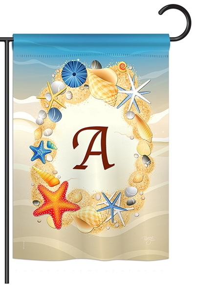 Summer A Monogram Garden Flag