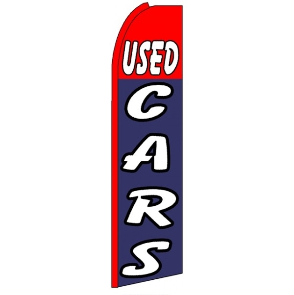 Used Cars (Red Sleeve) Feather Flag 3\' x 11.5\'