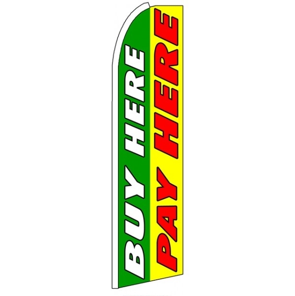 Buy Here Pay Here Feather Flag 3' x 11.5'