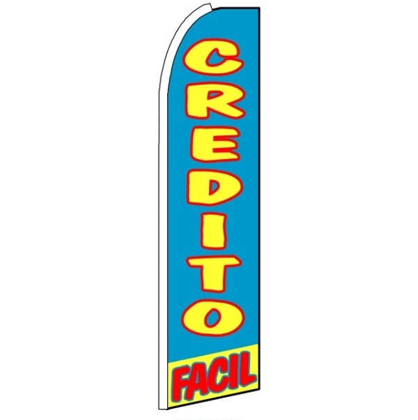 Credito Facil Wind Feather Flag 3' x 11.5'