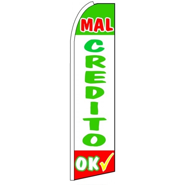 Mal Credito OK Wind Feather Flag 3' x 11.5'