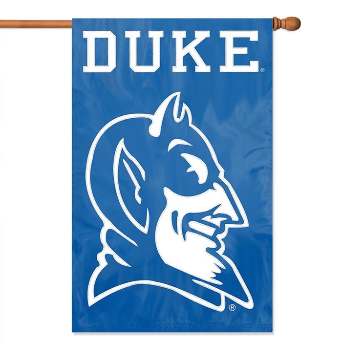 Duke Blue Devils Applique Banner Flag 44" x 28" & more garden flags at