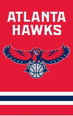 Atlanta Hawks Applique Banner Flag 44" x 28"