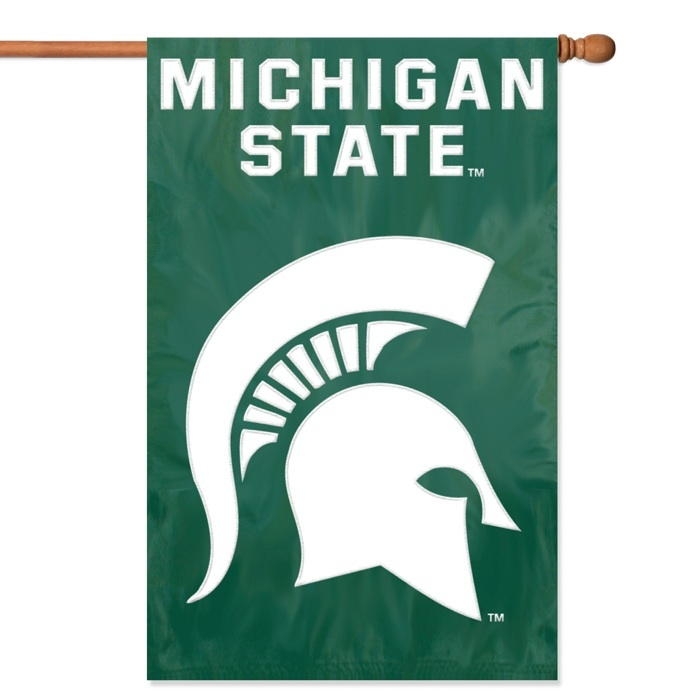 Michigan State Spartans Applique Banner Flag 44\