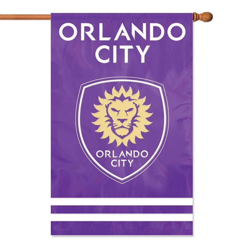 Orlando City SC Applique Banner Flag 44" x 28" & more garden flags at