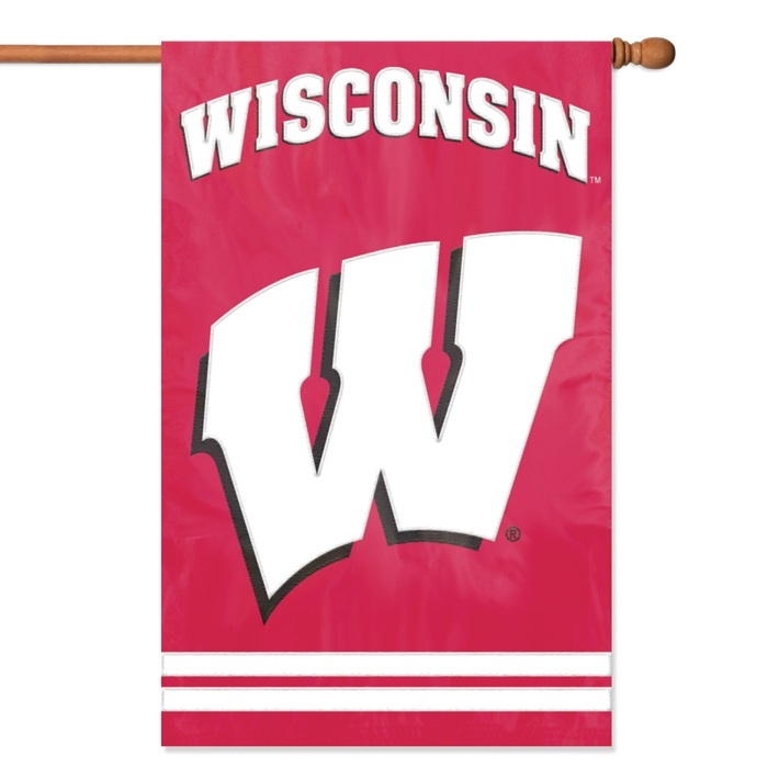 Wisconsin Badgers Applique Banner Flag 44\