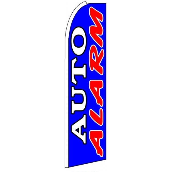Auto Alarm (Sideways) Feather Flag 2.5' x 11'