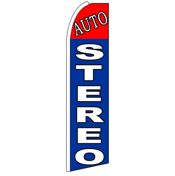 Auto Stereo Feather Flag 2.5' x 11'