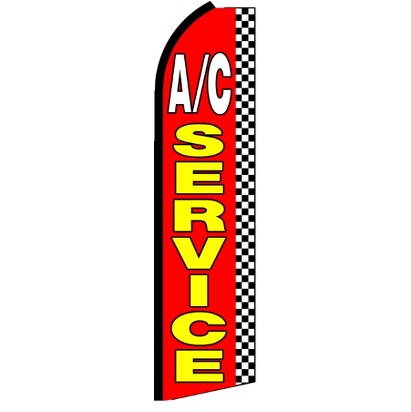 AC Service Feather Flag 2.5' x 11'