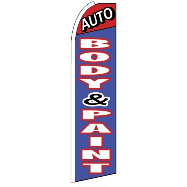 Auto Body & Paint Feather Flag 2.5' x 11'