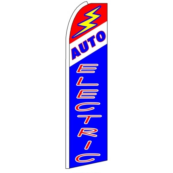 Auto Electric Feather Flag 2.5' x 11' & more garden flags at