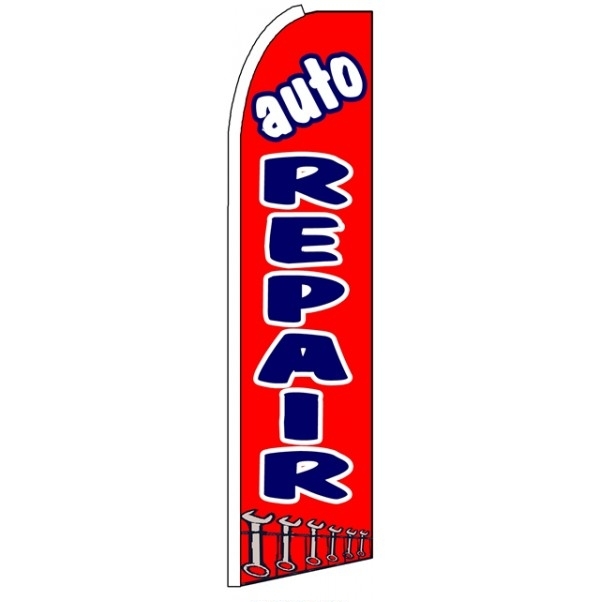 Auto Repair (Red) Feather Flag 2.5' x 11'