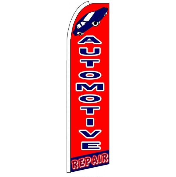Automotive Repair Feather Flag 2.5\' x 11\'