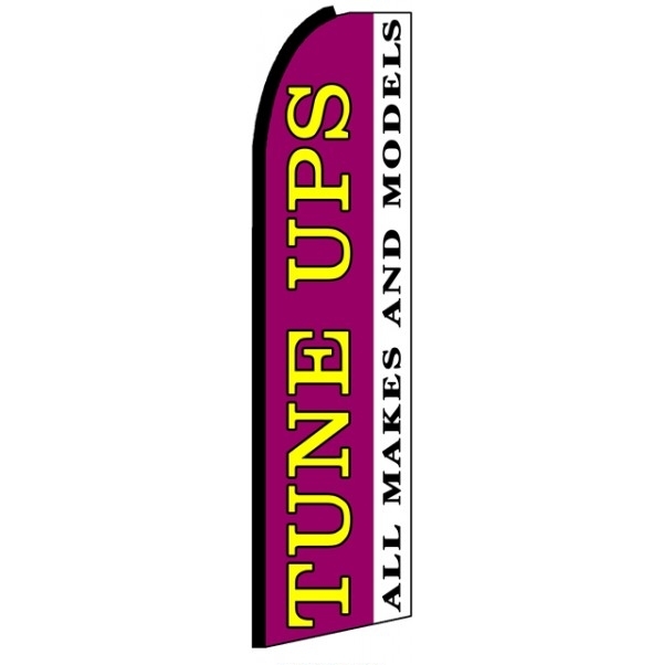 Tune Ups (Black Sleeve) Feather Flag 3\' x 11.5\'