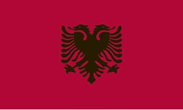 3\' x 5\' Albania High Wind, US Made Flag