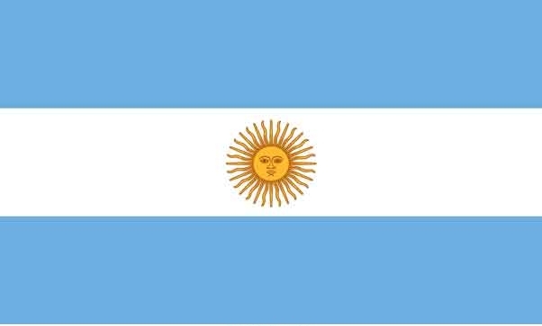 5' x 8' Argentina High Wind, US Made Flag