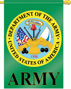 Applique Army House Flag