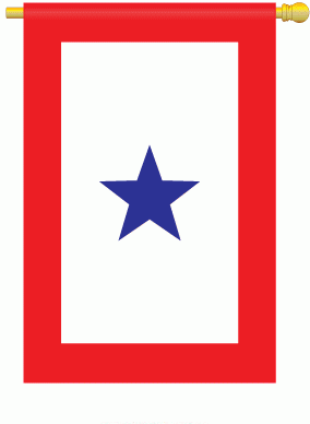 Blue Star Service Applique House Flag