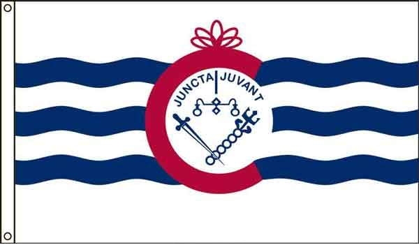 5\' x 8\' Cincinnati City High Wind, US Made Flag