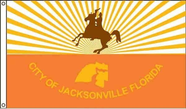 5\' x 8\' Jacksonville City High Wind, US Made Flag