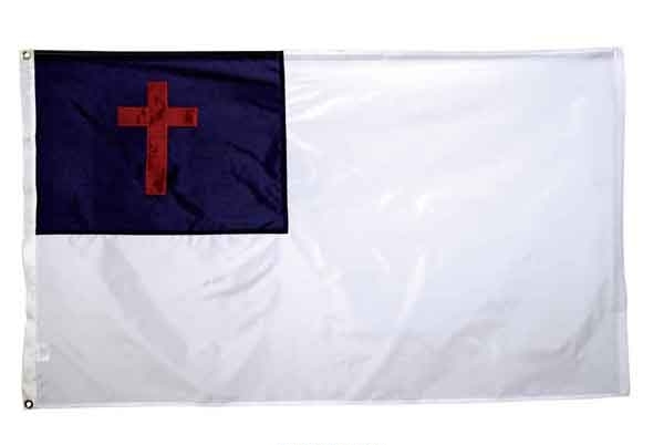 High Wind Us Made Nylon Christian Flag 2x3 More Garden Flags