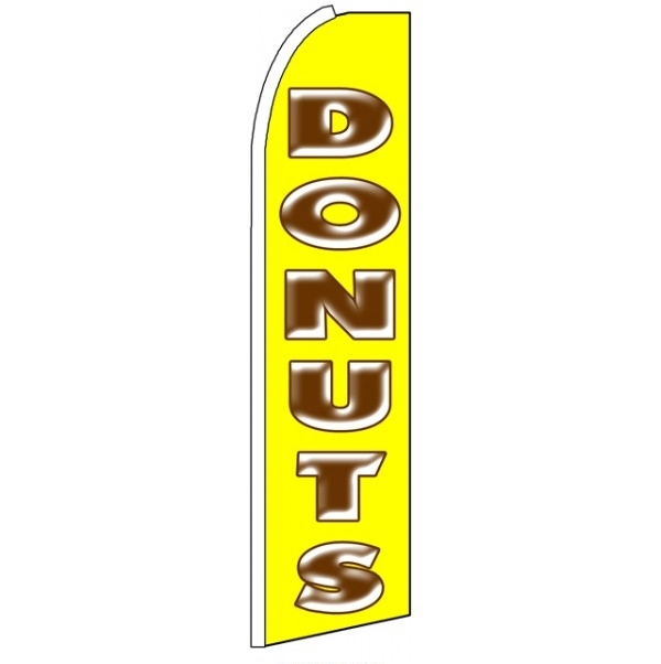 Donuts Wind Feather Flag 3\' x 11.5\'