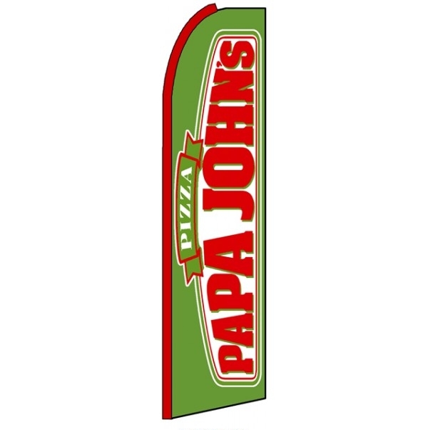 Papa John\'s Feather Flag 3\' x 11.5\'