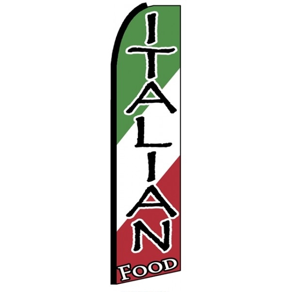 Italian Food Feather Flag 3\' x 11.5\'