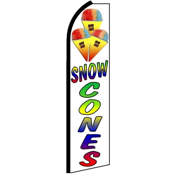 Snow Cones Feather Flag 3\' x 11.5\'