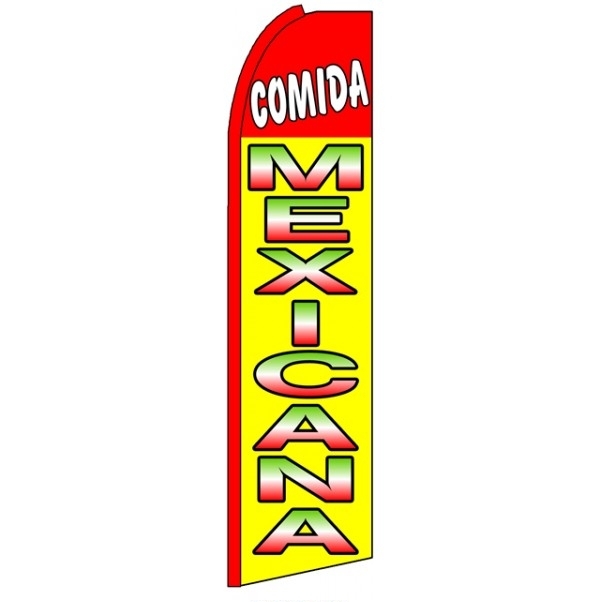 Comida Mexicana Feather Flag 3' x 11.5'