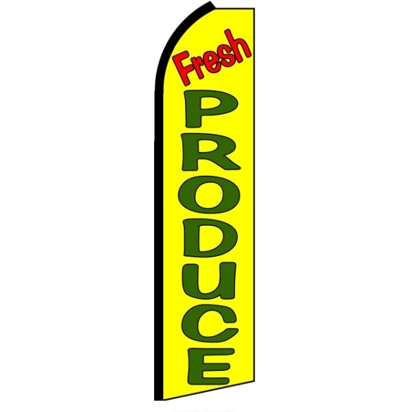 Fresh Produce Feather Flag 3' x 11.5'