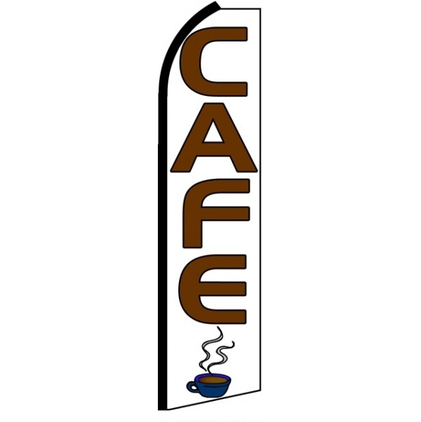 Cafe Feather Flag 3' x 11.5'