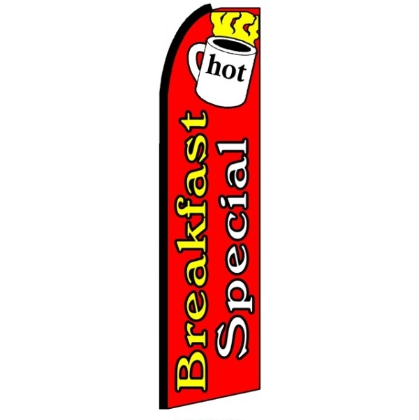 Breakfast Special Feather Flag 3' x 11.5'